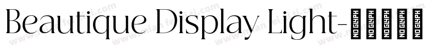 Beautique Display Light字体转换